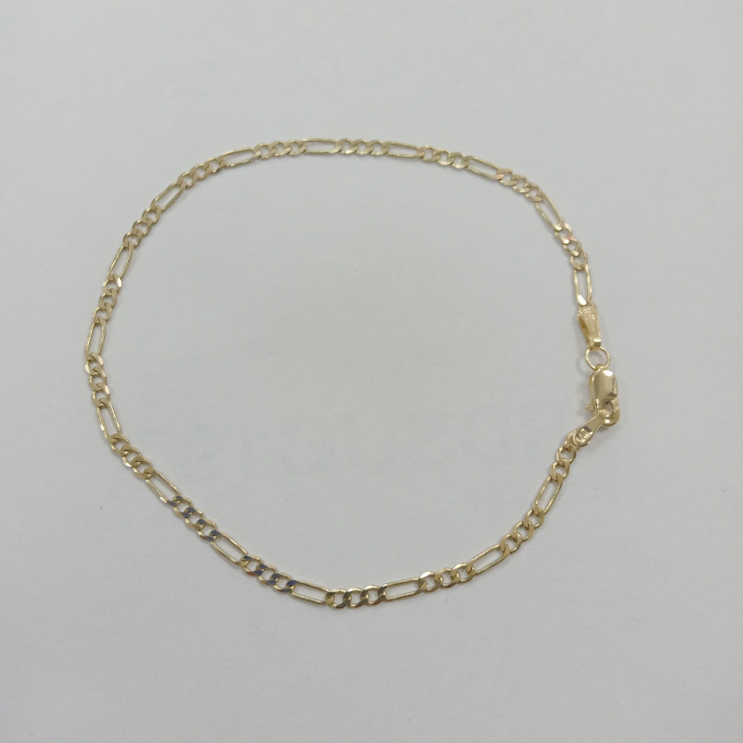 PULSERA TEJIDO 3X1 14K 21 CM 2.3 GR (NUEVO)