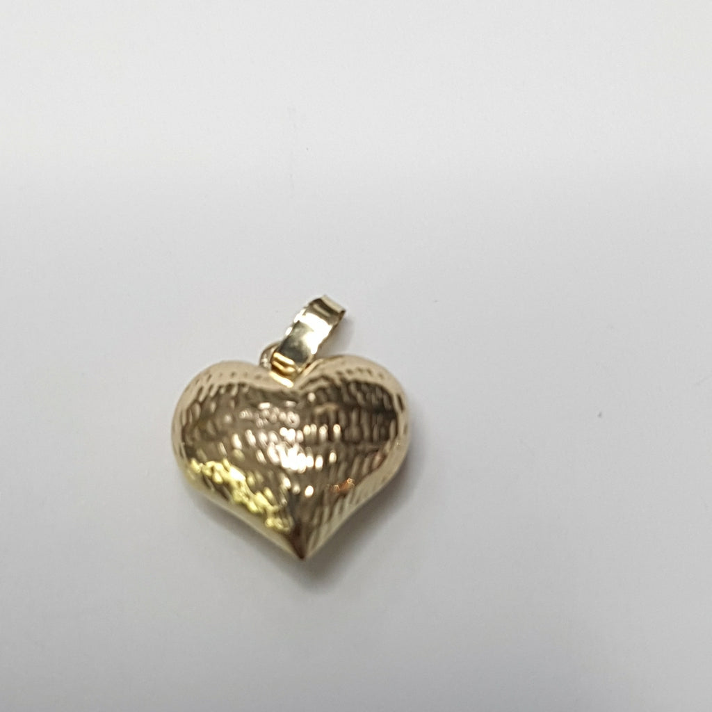 DIJE TEJIDO CORAZON LABRADO 14K 1.2 GR (NUEVO)