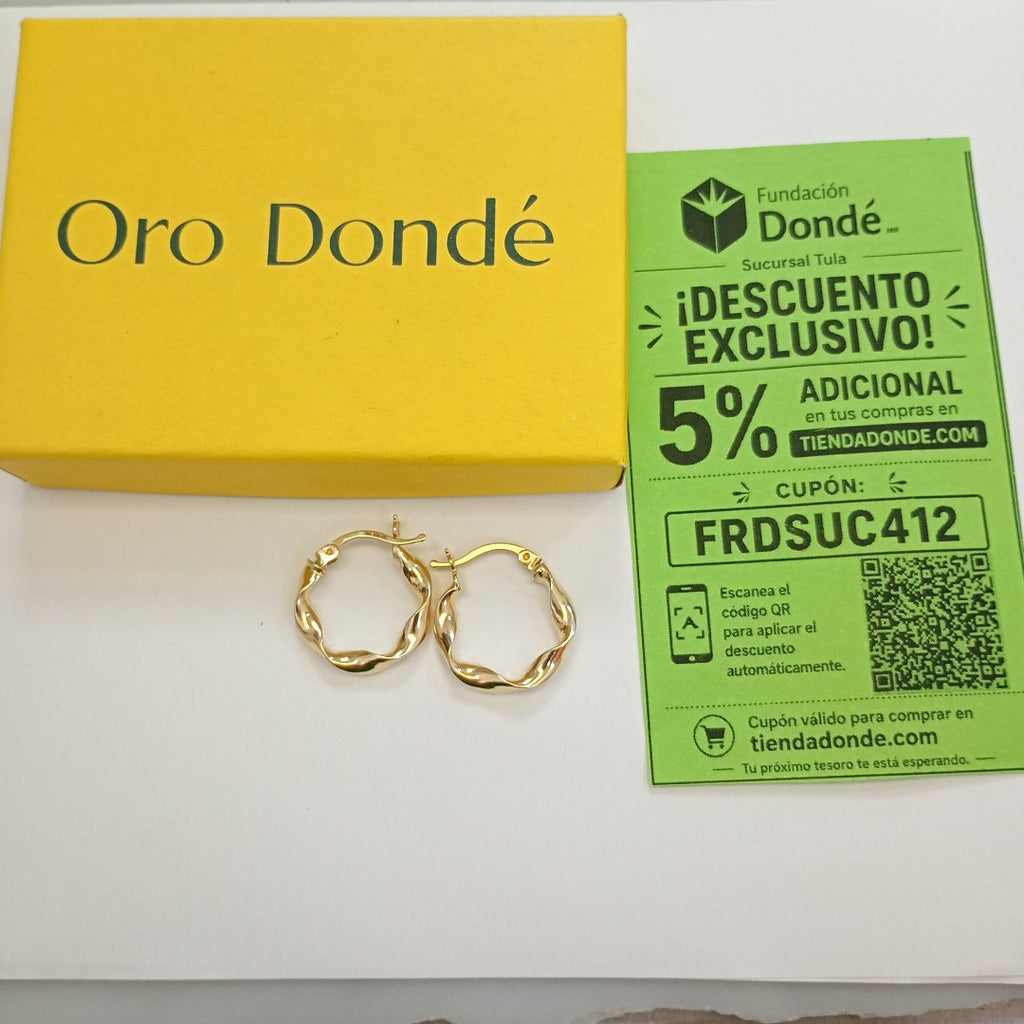 ARRACADAS ORO 10K 1.5 (NUEVO)