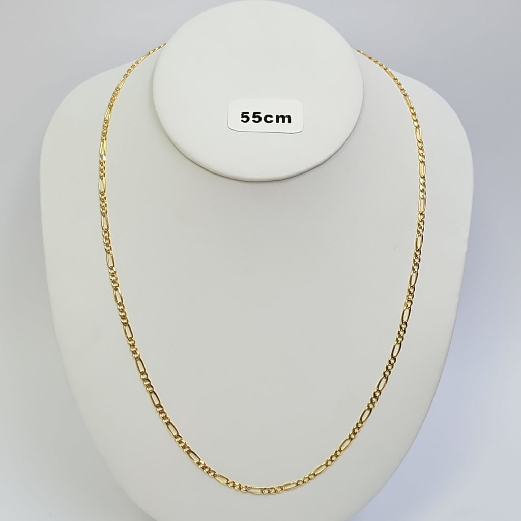 CADENAS 3X1 DIAMANTADA ORO 14K 55 CM 8.5 GR (NUEVO)