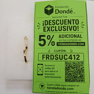 ARETES HUGGIES C CIRCONIA 14K 1.8 GR (NUEVO)