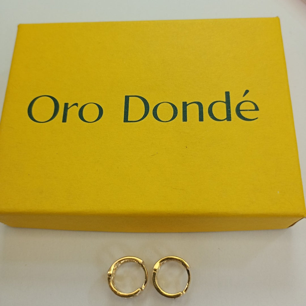 ARETES HUGGIES C CIRCONIA 14K 2.2 GR (NUEVO)
