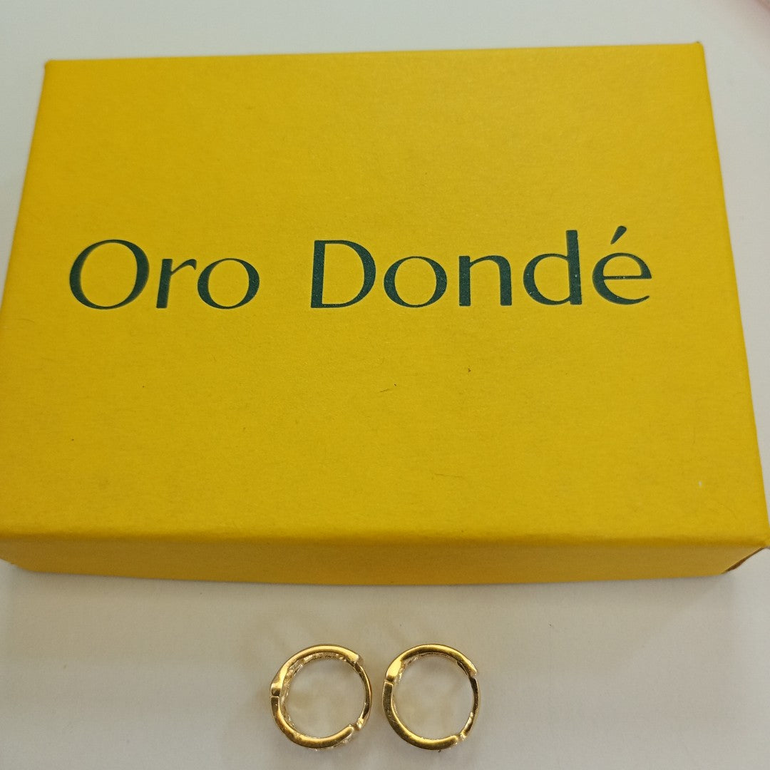 ARETES HUGGIES C CIRCONIA 14K 2.2 GR (NUEVO)