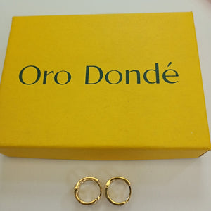 ARETES HUGGIES C CIRCONIA 14K 2.2 GR (NUEVO)