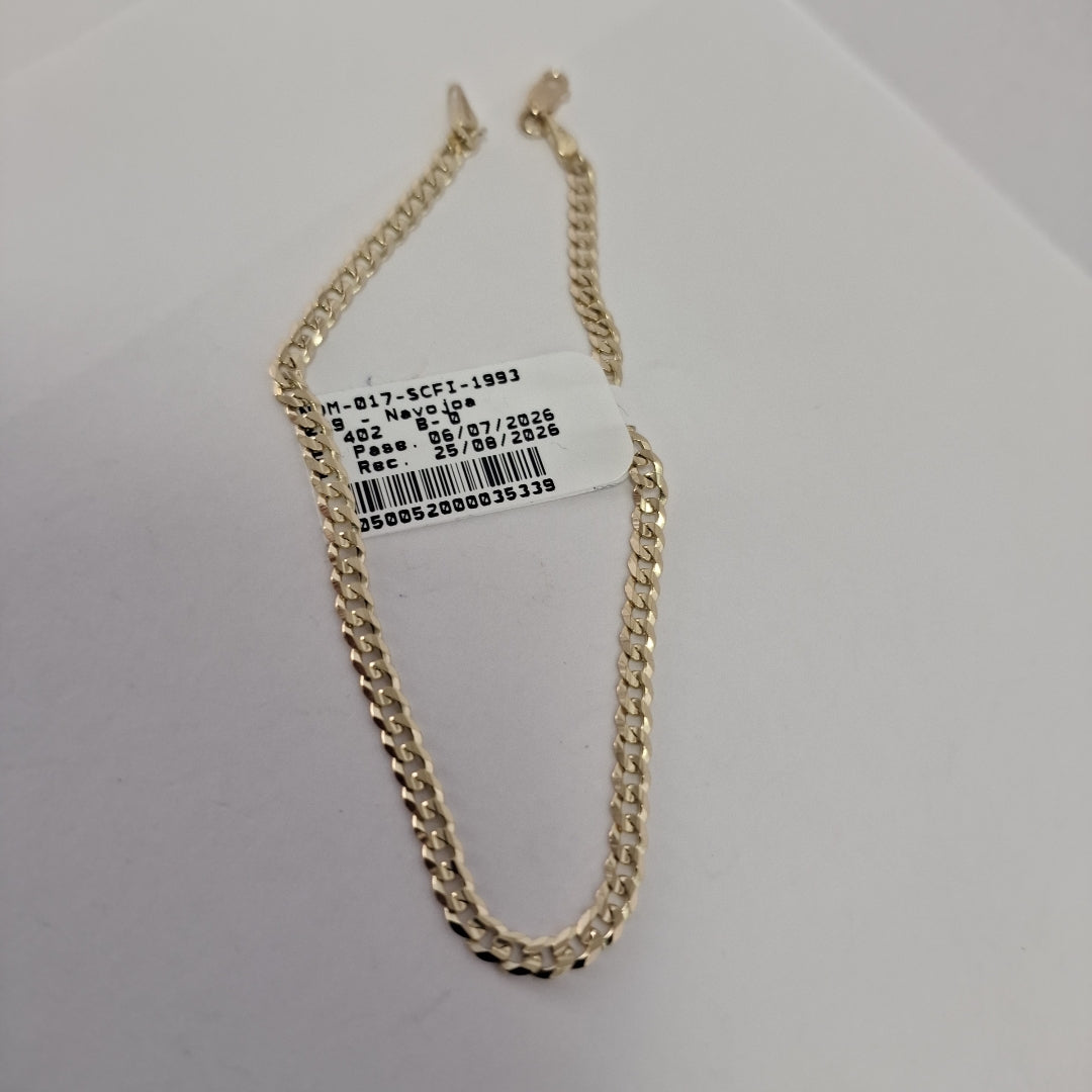 PULSERA BARBADA 14K 21 CM 3.7 GR (NUEVO)