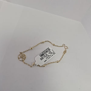 PULSERA TEJIDO ESPECIAL ARBOL 14K 18 CM 1.8 GR (NUEVO)