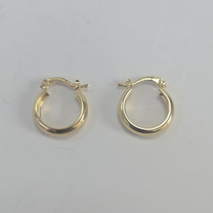 ARETES TEJIDO ARRACADAS LISAS 14K 2.2 GR (NUEVO)