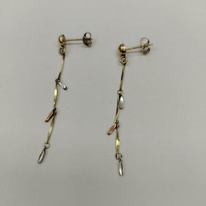 BROQUELES PAR ORO, ORO COMBINADO 14 K 1.5 GRMS (SEMINUEVO)
