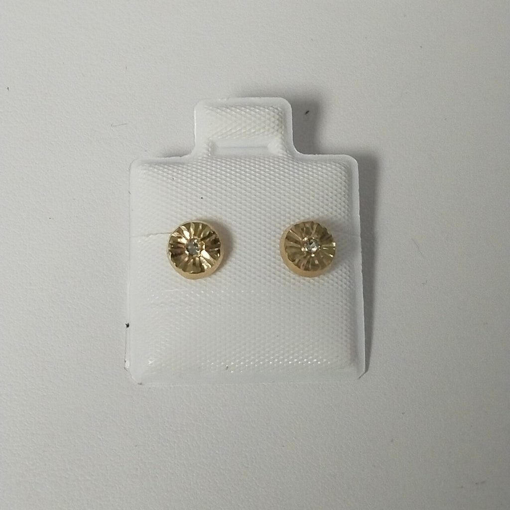 BROQUELES BROQUEL FIG BOTON C CIRCONIA 14K 0.2916 GR (NUEVO)