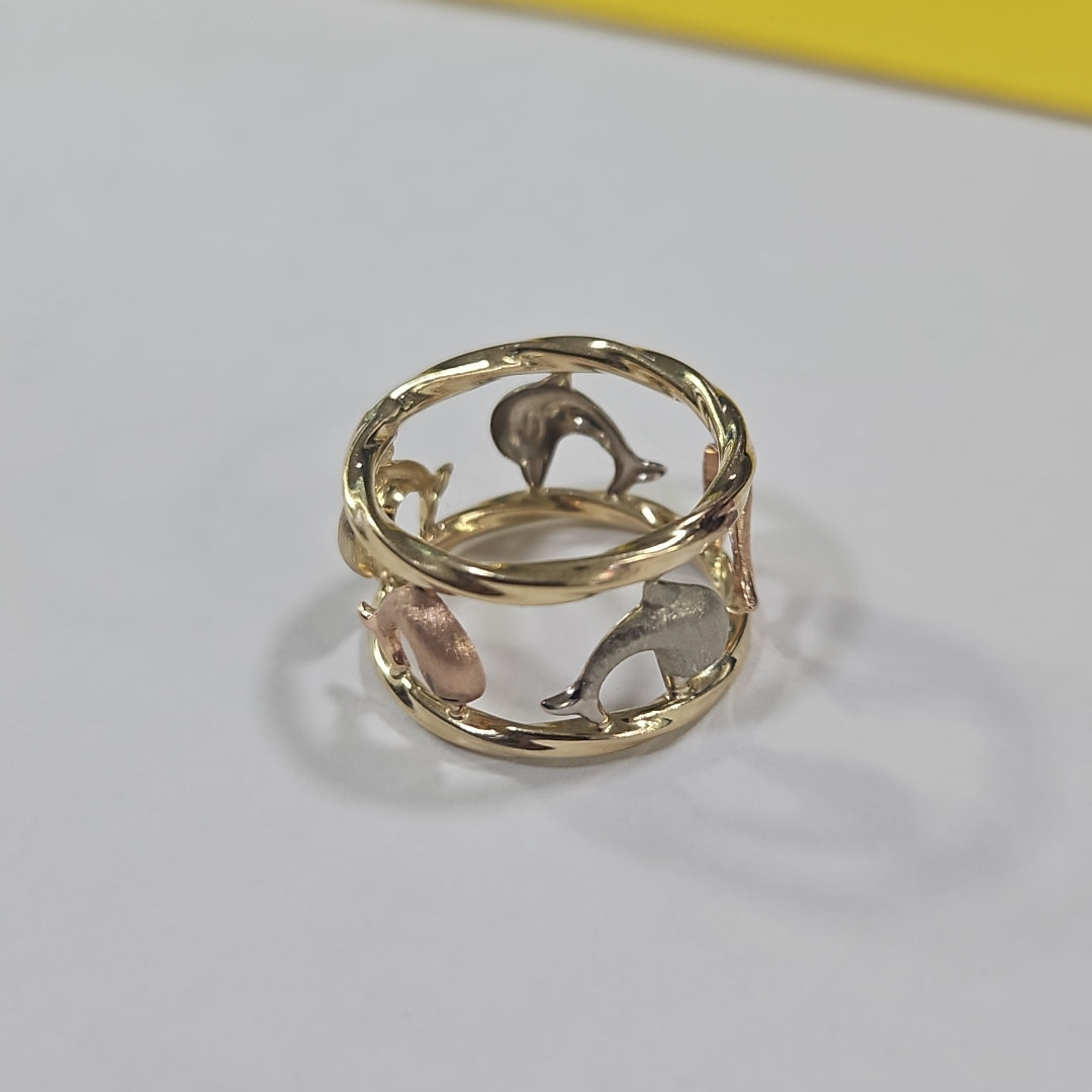 ARGOLLA ORO COMBINADO 14 K 2,60 GRMS (SEMINUEVO)