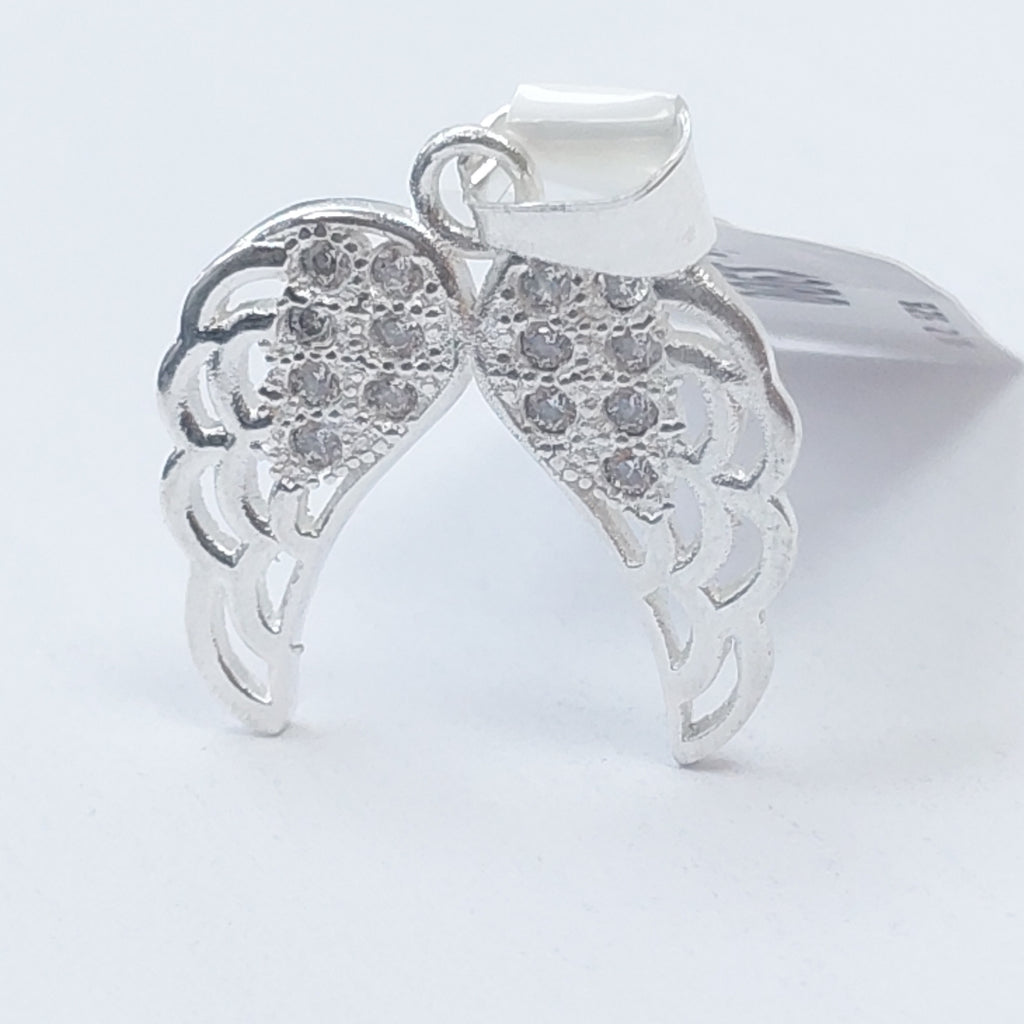 DIJE ALAS C/CIRCONIAS PLATA .925 2.3 GR (NUEVO)