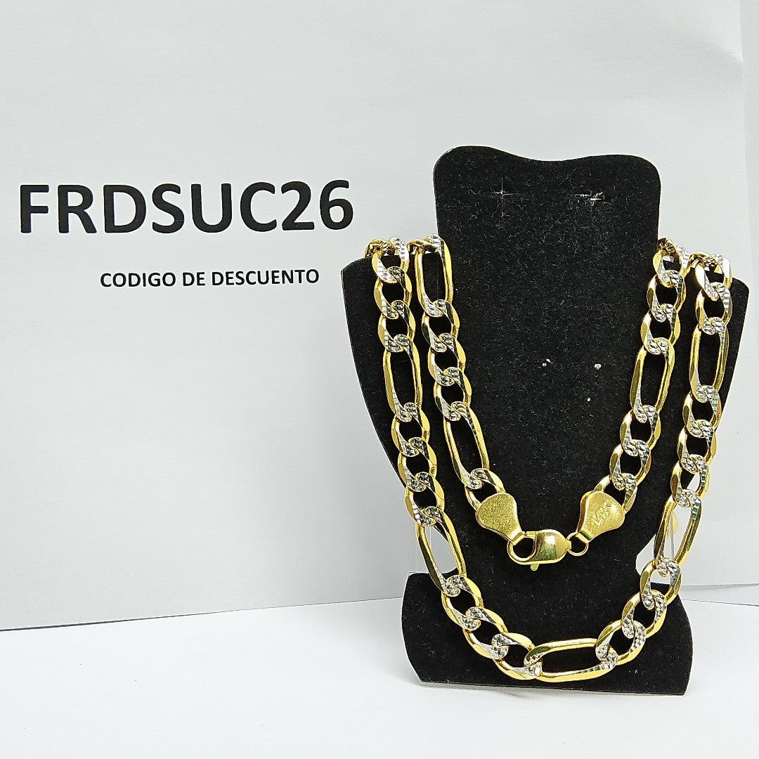 CADENA 3X1 DIAMANTADA 14K 65 CM 87.1 GR (NUEVO)