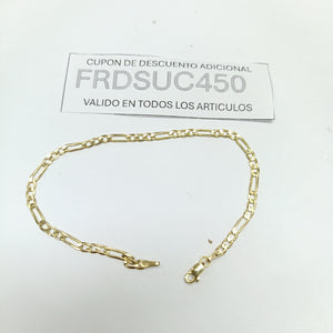 PULSERA TEJIDO 3X1 14K 21 CM 3 GR (NUEVO)