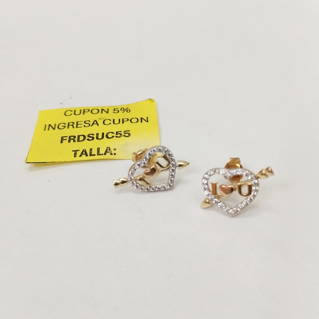 ARETES PAR ORO 14 K 1,90 GRMS (SEMINUEVO)