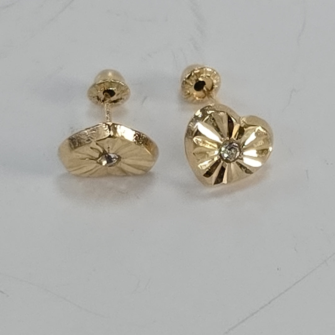 BROQUELES BROQUEL FIG CORAZON C CIRCONIA 14K 0.2603 GR (NUEVO)