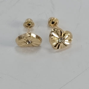 BROQUELES BROQUEL FIG CORAZON C CIRCONIA 14K 0.2603 GR (NUEVO)