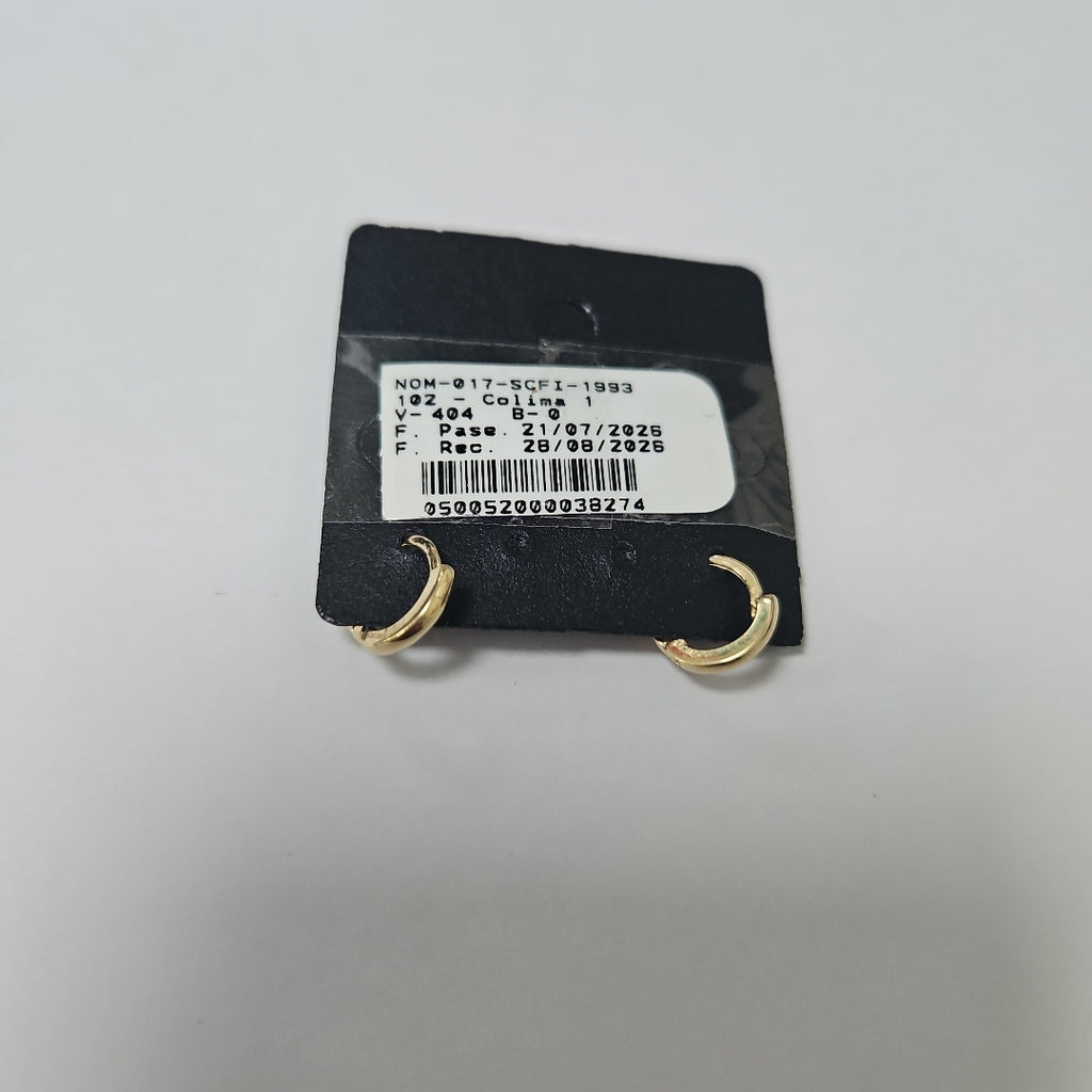 ARETES HUGGIE 14K 1.3 GR (NUEVO)