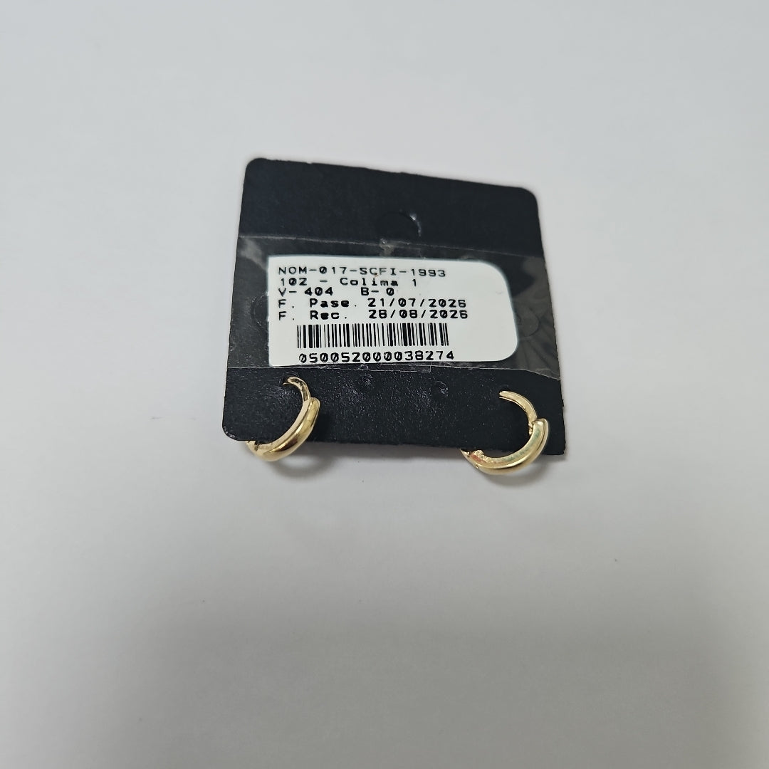 ARETES HUGGIE 14K 1.3 GR (NUEVO)