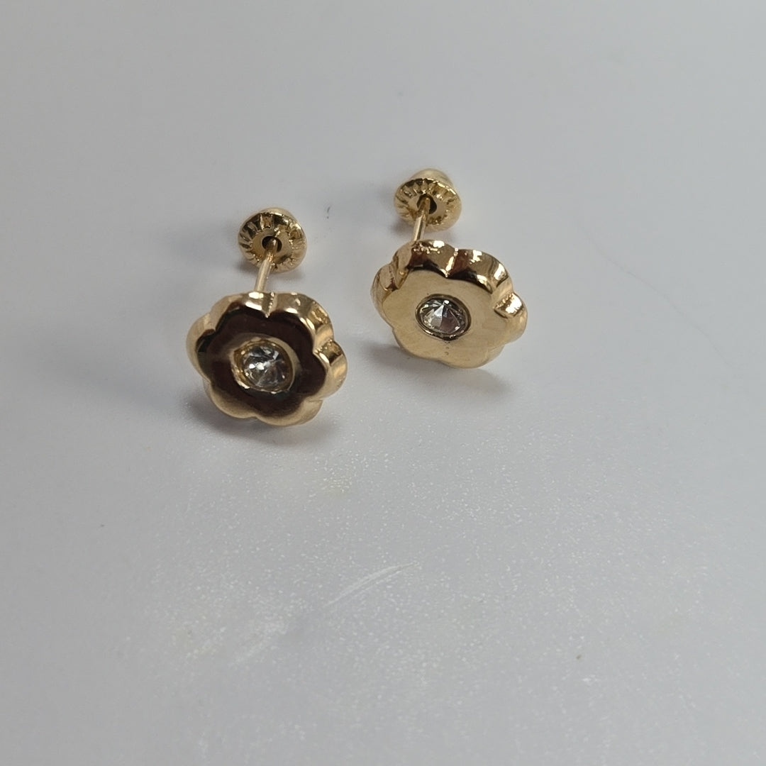 BROQUELES BROQUEL FIG FLOR C CIRCONIA 14K 0.2581 GR (NUEVO)