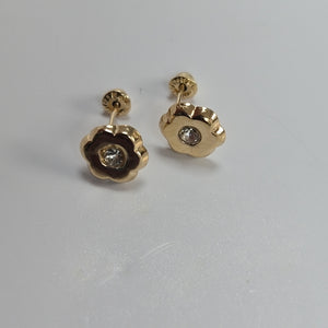 BROQUELES BROQUEL FIG FLOR C CIRCONIA 14K 0.2581 GR (NUEVO)