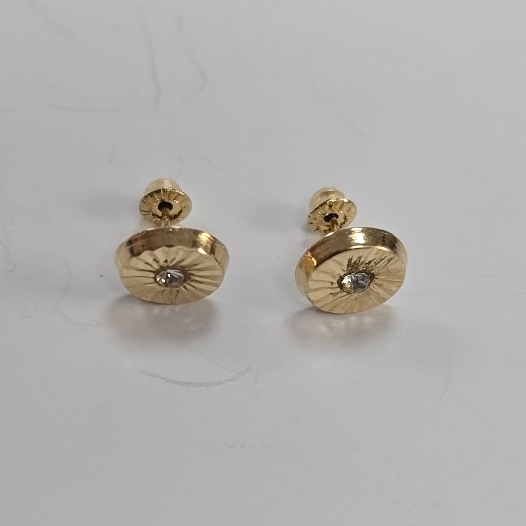 BROQUELES BROQUEL FIG BOTON C CIRCONIA 14K 0.2916 GR (NUEVO)