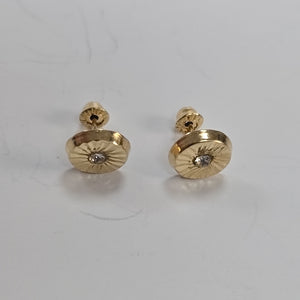 BROQUELES BROQUEL FIG BOTON C CIRCONIA 14K 0.2916 GR (NUEVO)
