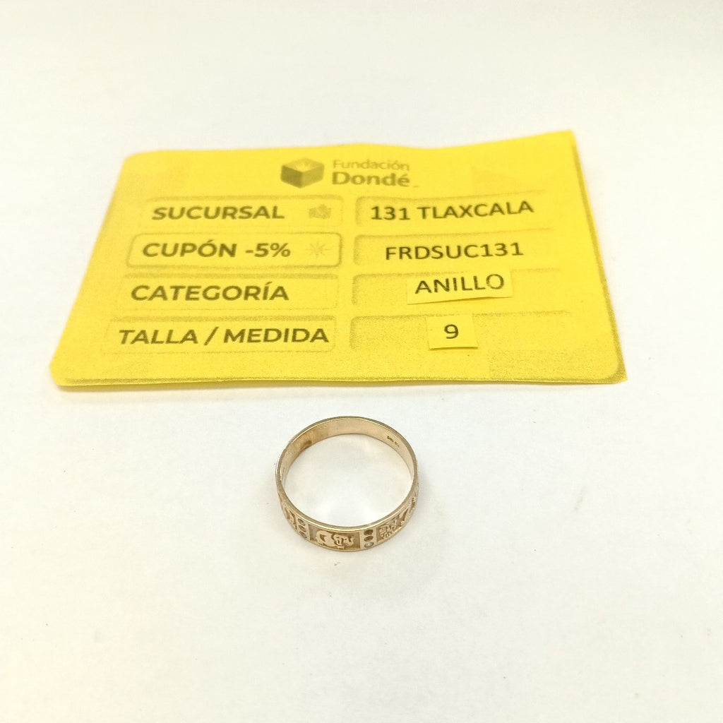 ARGOLLA DE LA SUERTE ORO 14 K 2.6 GRMS (SEMINUEVO)