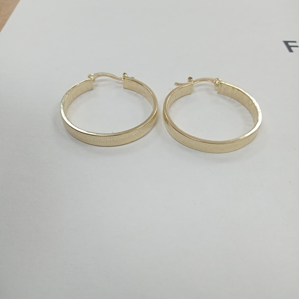 ARETES TEJIDO ARRACADAS CON NUMEROS ROMANOS 14K 2.8 GR (NUEVO)