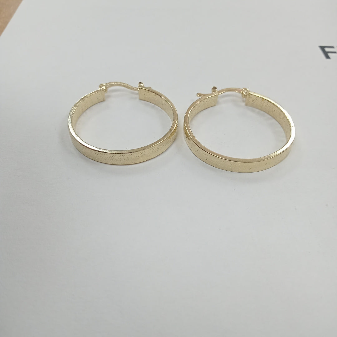 ARETES TEJIDO ARRACADAS CON NUMEROS ROMANOS 14K 2.8 GR (NUEVO)