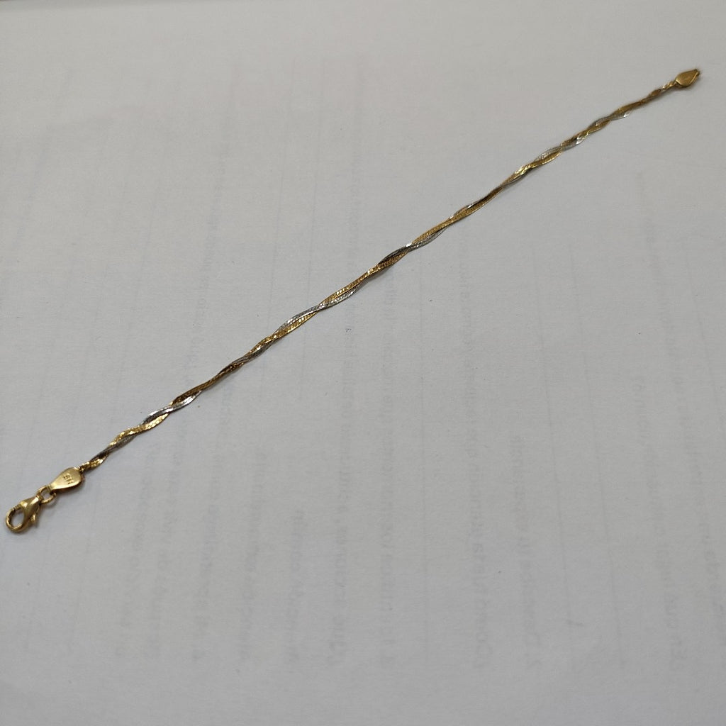 PULSERA ORO COMBINADO 14 K 1.6 GRMS (SEMINUEVO)