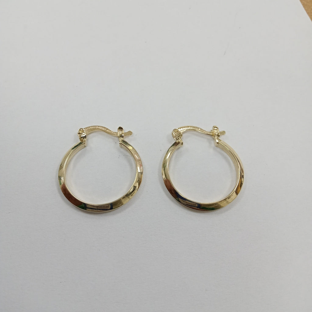 ARETES TEJIDO ARRACADAS LISAS 14K 1.2 GR (NUEVO)