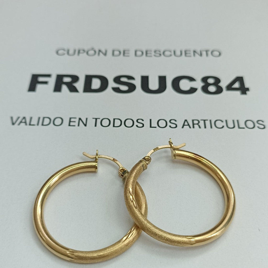 ARRACADAS PAR ORO 14 K 2,50 GRMS (SEMINUEVO)