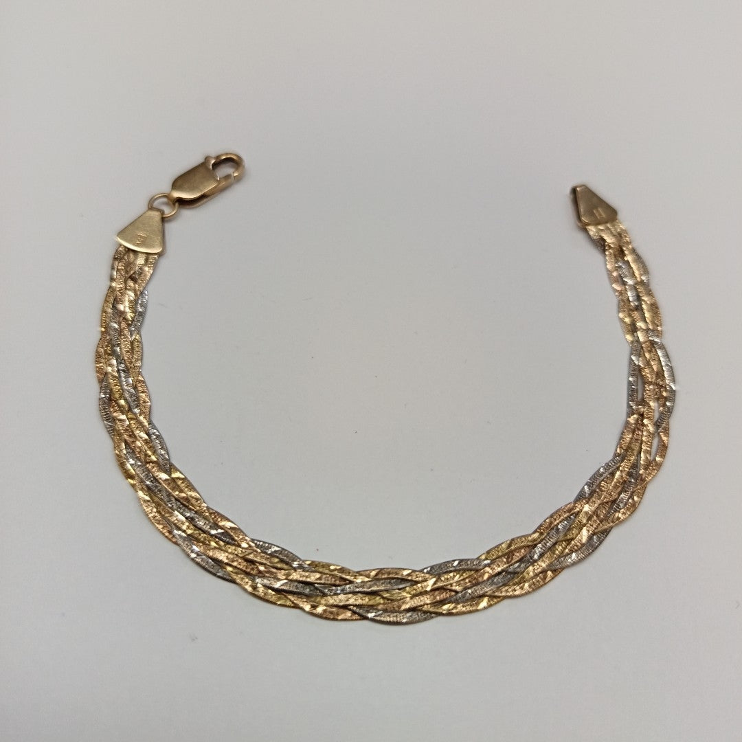 PULSERA ORO COMBINADO 14 K 5,70 GRMS (SEMINUEVO)