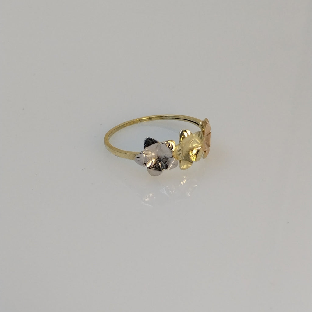 ANILLOS ANILLITO FIG FLORES 10K TALLA 9 1.3 GR (NUEVO)