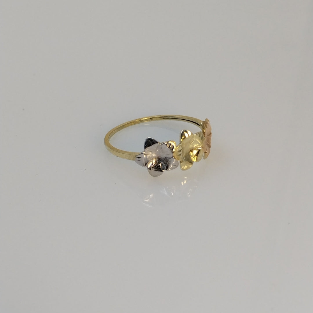 ANILLOS ANILLITO FIG FLORES 10K TALLA 9 1.3 GR (NUEVO)