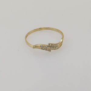 ANILLOS C CIRCONIAS 14K TALLA 9 0.8 GR (NUEVO)