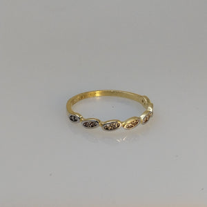 ANILLO ANILLITO FIG C CIRCONIAS 14K 7 TALLA 1.1 GR (NUEVO)