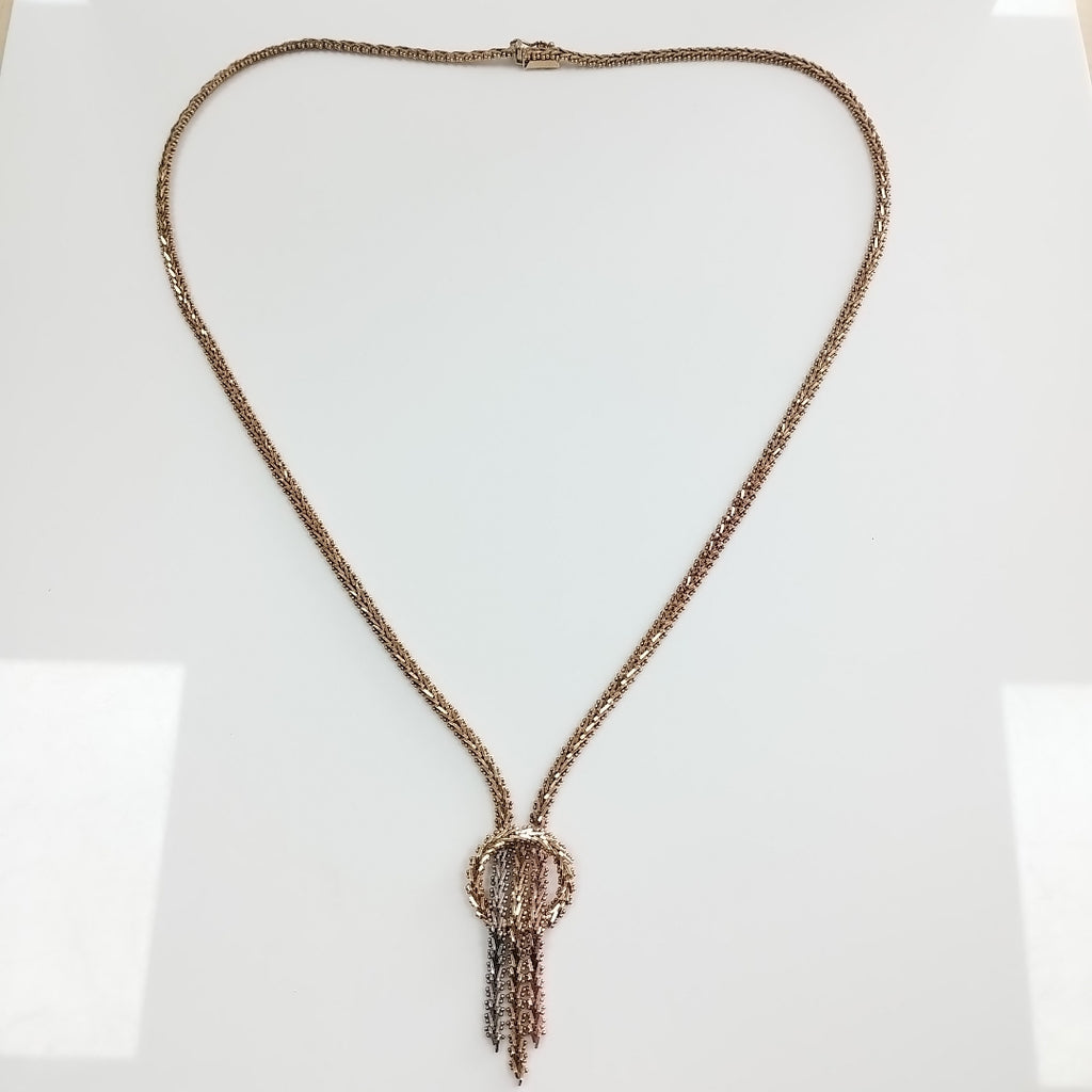 GARGANTILLA ORO,ORO PLATINO,ORO COMBINADO 14 K 18,70 GRMS (SEMINUEVO)
