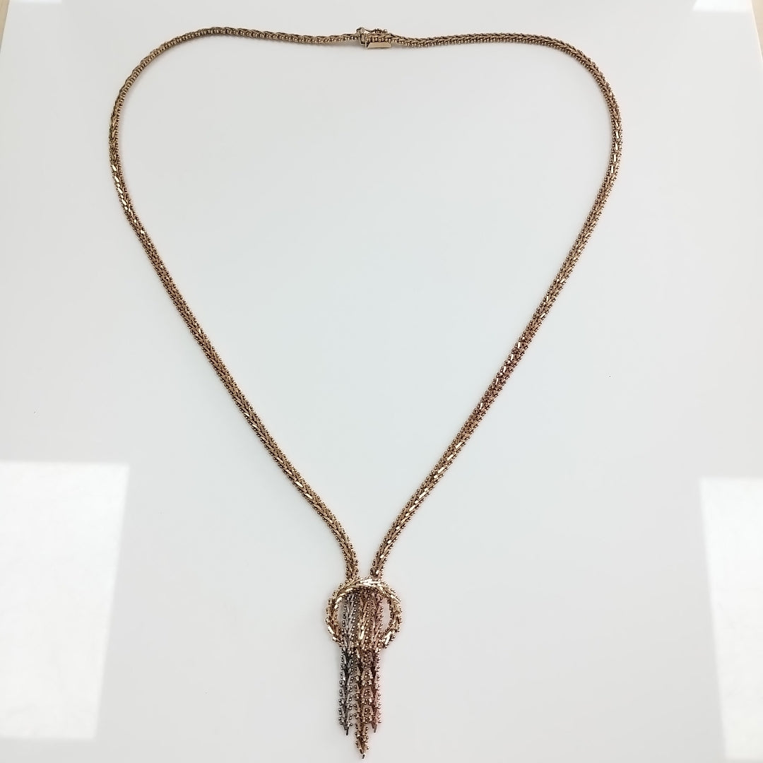 GARGANTILLA ORO,ORO PLATINO,ORO COMBINADO 14 K 18,70 GRMS (SEMINUEVO)