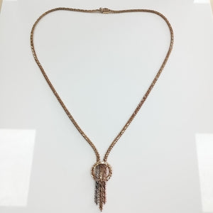 GARGANTILLA ORO,ORO PLATINO,ORO COMBINADO 14 K 18,70 GRMS (SEMINUEVO)