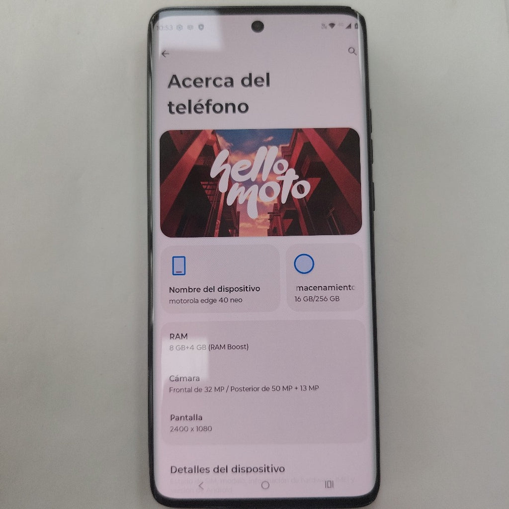 CELULAR MOTOROLA EDGE 40 NEO XT2307-1 (2023) 256 GB 8 GB RAM (SEMINUEVO)
