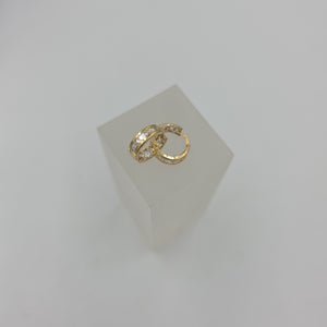 ARETES ARRACADAS C CIRCONIAS 10K 1.4 GR (NUEVO)