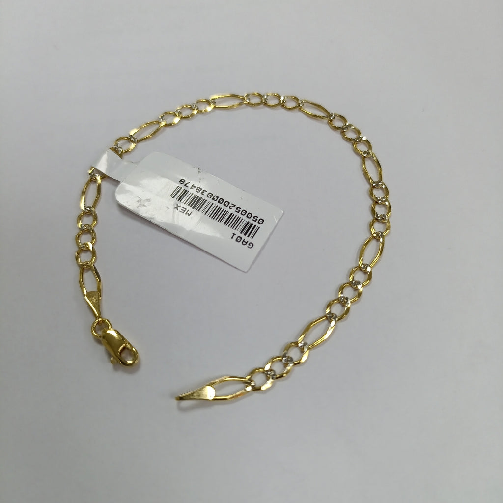 PULSERA 3X1 DIAMANTADA 14K 18 CM 2.7 GR (NUEVO)