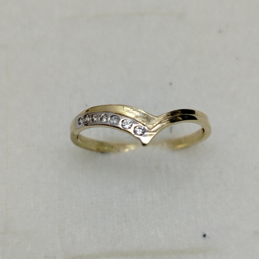 ANILLOS C CIRCONIAS 14K TALLA 8 1.1 GR (NUEVO)