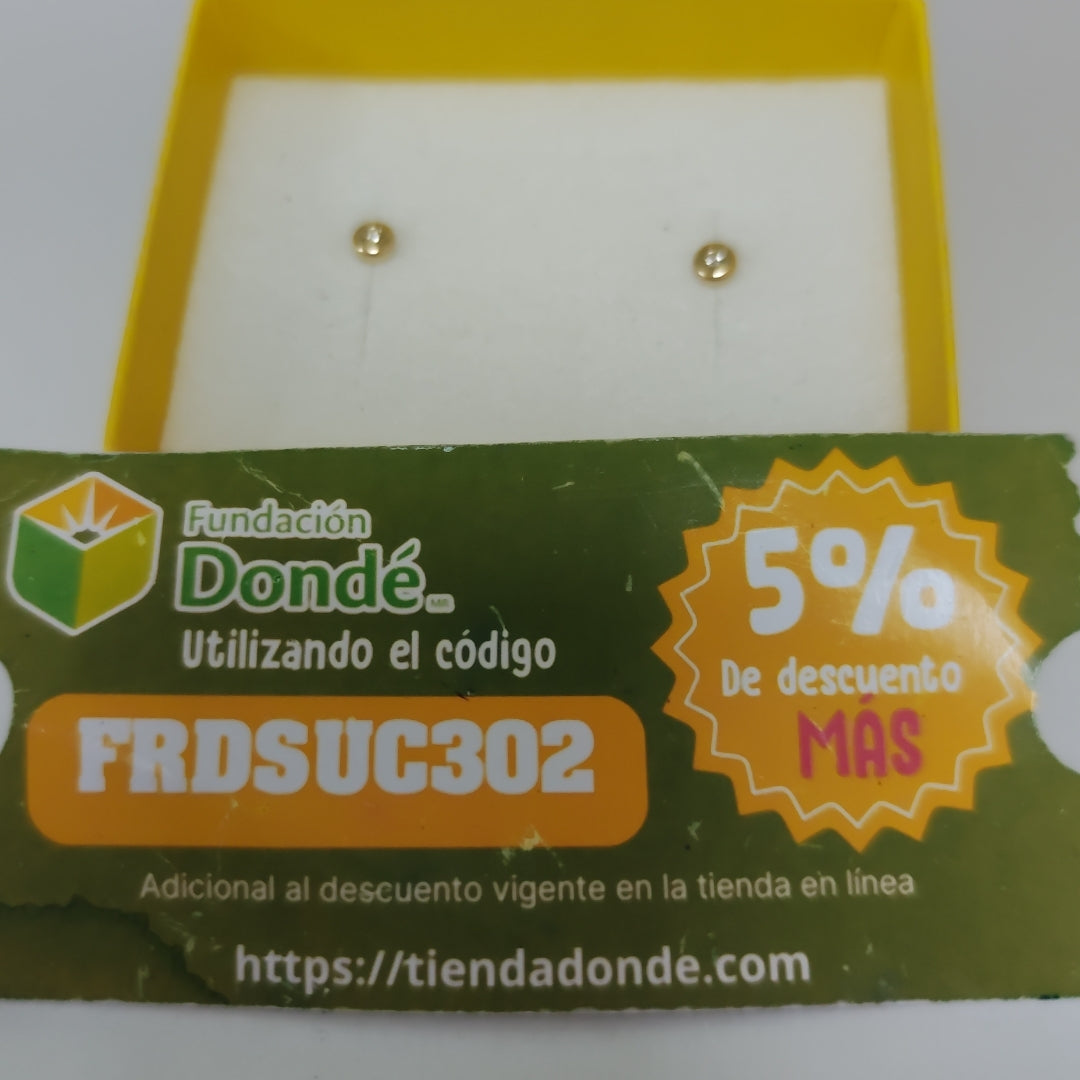 BROQUELES BROQUEL C CIRCONIA 14K 0.27 GR (NUEVO)
