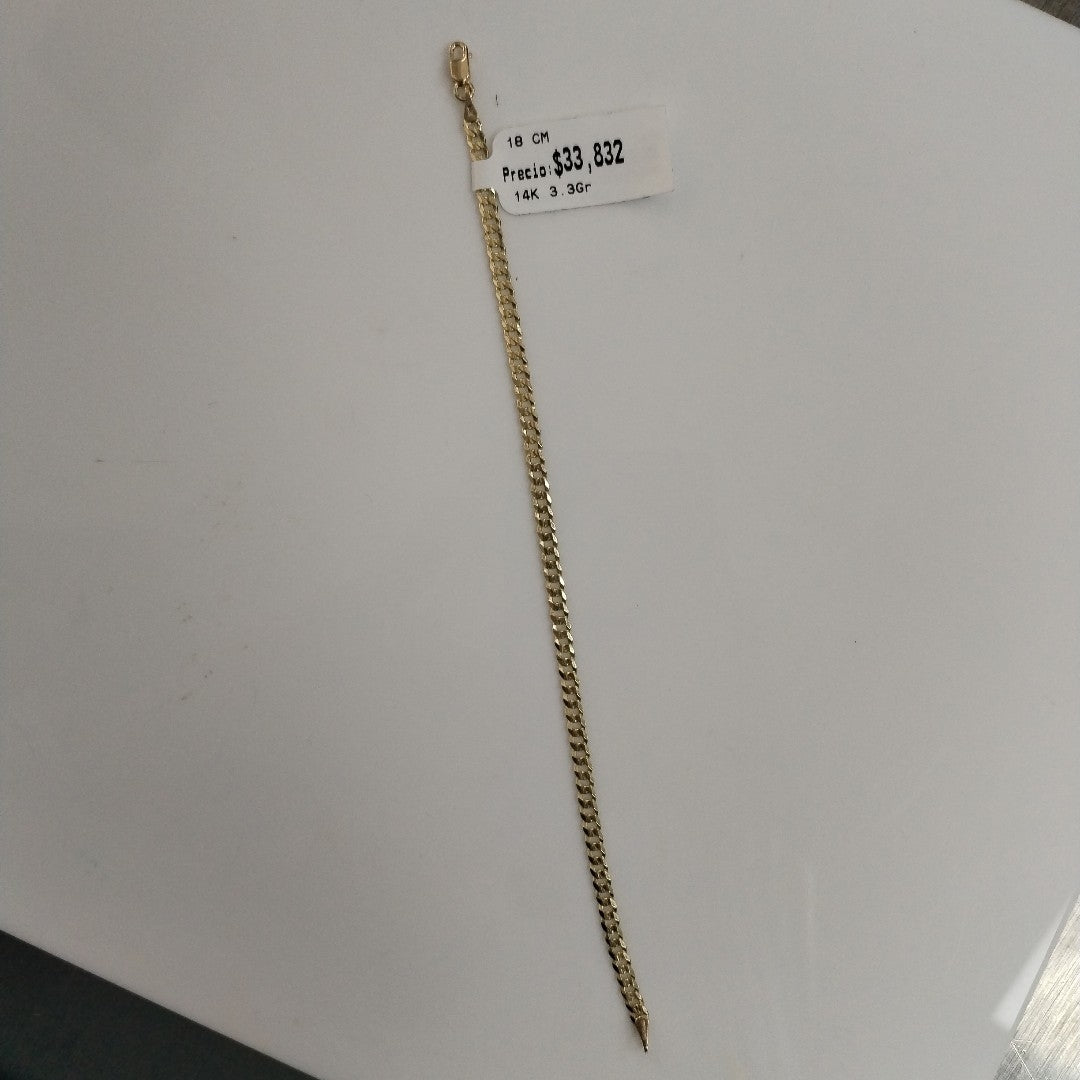 PULSERA BARBADA 14K 18 CM 3.3 GR (NUEVO)