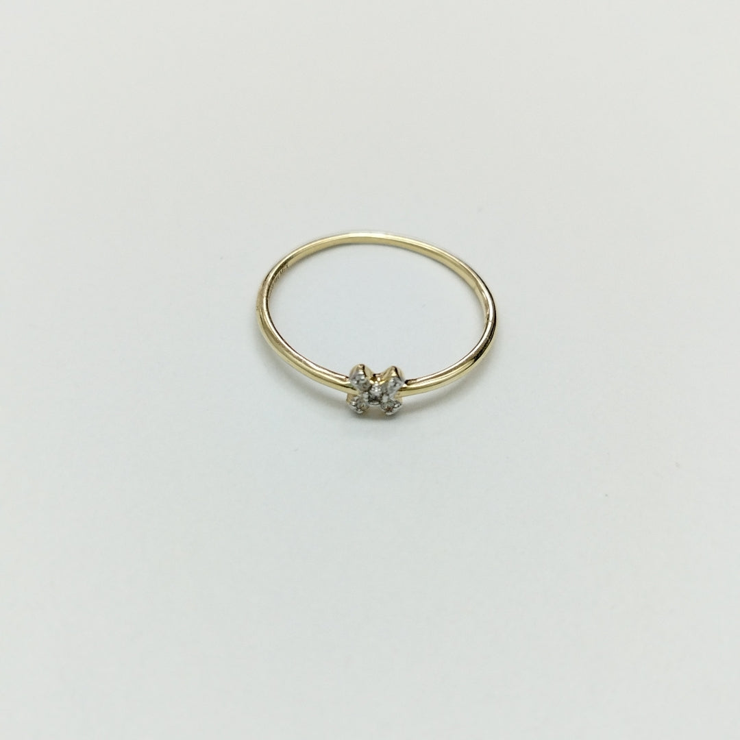 ANILLO ANILLITO C CIRCONIAS 14K 7 TALLA 0.7 GR (NUEVO)
