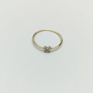 ANILLO ANILLITO C CIRCONIAS 14K 7 TALLA 0.7 GR (NUEVO)