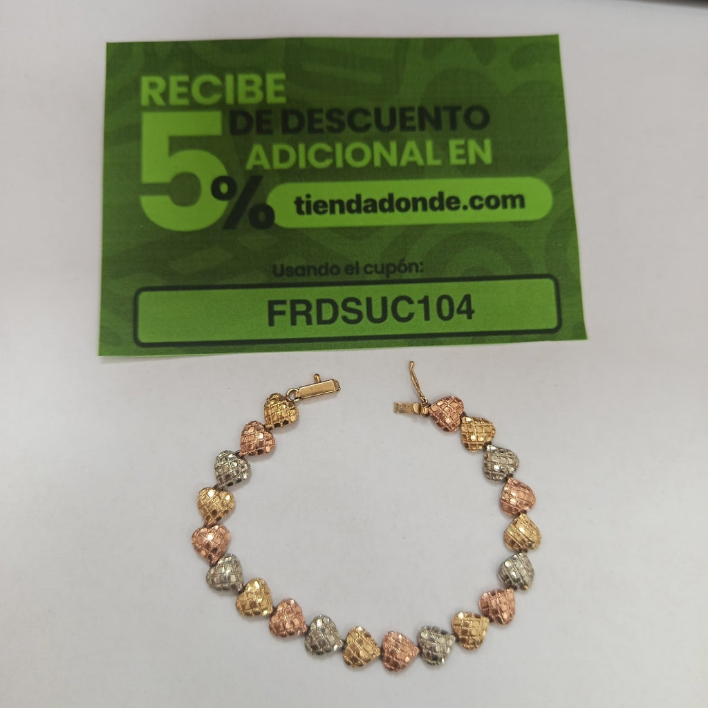 PULSERA ORO COMBINADO 10 K 9,90 GRMS (SEMINUEVO)