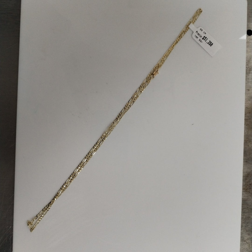 CADENA 3X1 14K 55 CM 5 GR (NUEVO)
